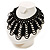 Luxurious Black Beaded Bib Style Choker Necklace Adult - view 6