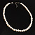 Light Cream Freshwater Pearl Necklace With Crystal Rings (8mm) - view 5