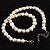 Light Cream Freshwater Pearl Necklace With Crystal Rings (8mm) - view 4