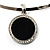 Silver Tone Crystal Medallion Choker Necklace - view 4