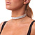 4-Row Austrian Crystal Choker Necklace (Silver&Clear) - view 3