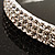 3-Row Austrian Crystal Choker Necklace (Silver&Clear) - view 5