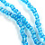 3-Strand Long Shell And Glass Bead Necklace (Aqua) - view 5