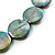 Lustrous Olive Golden-Green Colourful Shell Disk Necklace On Cotton Tread - view 5