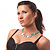 Lustrous Olive Golden-Green Colourful Shell Disk Necklace On Cotton Tread - view 3
