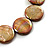 Lustrous Honey-Yellow Colourful Shell Disk Necklace On Cotton Tread - view 4