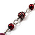 Multicoloured Long Shell Composite & Imitation Pearl Bead Silver Tone Necklace - 110cm Long - view 12