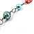 Multicoloured Long Shell Composite & Imitation Pearl Bead Silver Tone Necklace - 110cm Long - view 13
