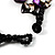 3 Strand Purple & Black Shell - Composite Bead Necklace - view 4