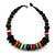 Wood & Resin Chunky Multicoloured Bead Necklace -46cm L - view 3