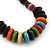 Wood & Resin Chunky Multicoloured Bead Necklace -46cm L - view 4