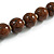 Animal Print Wooden Bead Necklace (Brown & Black) - 70cm L - view 5