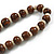 Animal Print Wooden Bead Necklace (Brown & Black) - 70cm L - view 6