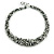 Black & White Chunky Glass Bead Necklace - 60cm Long - view 3