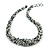 Black & White Chunky Glass Bead Necklace - 60cm Long - view 5