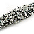 Black & White Chunky Glass Bead Necklace - 60cm Long - view 4