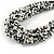 Black & White Chunky Glass Bead Necklace - 60cm Long - view 6