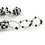 Black & White Chunky Glass Bead Necklace - 60cm Long - view 7