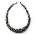 Black & White Chunky Glass Bead Necklace - 60cm Long - view 10