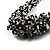 Black & White Chunky Glass Bead Necklace - 60cm Long - view 16