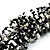 Black & White Chunky Glass Bead Necklace - 60cm Long - view 11