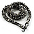 Black & White Chunky Glass Bead Necklace - 60cm Long - view 14