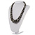 Black & White Chunky Glass Bead Necklace - 60cm Long - view 17