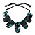 Forest Green Resin Nugget Satin Cord Necklace - view 3
