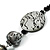 Stylish Animal Print Wooden Bead Necklace (Grey & Black) - 70cm L - view 6