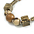 Animal Print Chunky Wood Bead Long Necklace (Cream, Black & Antique Silver) - 68cm L - view 10
