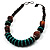 Chunky Beaded Necklace (Brown & Green) - view 8