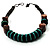 Chunky Beaded Necklace (Brown & Green) - view 9