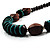 Chunky Beaded Necklace (Brown & Green) - view 4