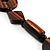 Long Geometric Wooden Link Leather Style Necklace (Dark Brown & Black) - 70cm - view 6