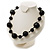 Chunky Black Ceramic & Resin Bead Cotton Cord Necklace - 52cm L - view 8