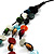 3 Strand Multicoloured Bead Leather Cord Necklace - 68cm L - view 4