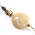 Long Exquisite Glass & Shell Bead Necklace (Antique & Transparent White) - 96cm Length - view 5