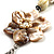 Antique White Shell Composite Floral Tassel Leather Cord Necklace - view 4