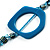 Light Blue Shell & Wood Bead Long Necklace - 90cm Length - view 3
