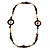 Long Wood, Shell & Glass Bead Necklace - 108cm Length - view 5