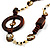 Long Wood, Shell & Glass Bead Necklace - 108cm Length - view 3