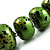 Long Graduated Wooden Bead Colour Fusion Necklace (Green & Black) - 78cm Long - view 2