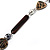 Long Shell, Simulated Pearl & Wood Bead Necklace (Beige, White & Brown) - 110cm Length - view 6
