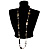 Long Shell, Simulated Pearl & Wood Bead Necklace (Beige, White & Brown) - 110cm Length - view 2