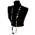 Long Shell, Simulated Pearl & Wood Bead Necklace (Beige, White & Brown) - 110cm Length - view 8