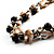 Exquisite Faux Pearl & Shell Composite Silver Tone Link Necklace (Antique White & Black) - view 7