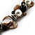 Exquisite Faux Pearl & Shell Composite Silver Tone Link Necklace (Antique White & Black) - view 6
