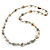 Long Shell Composite & Imitation Pearl Bead Silver Tone Necklace (120cm) - view 2