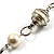 Long Shell Composite & Imitation Pearl Bead Silver Tone Necklace (120cm) - view 6