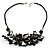 Slate Black Shell-Composite Leather Cord Necklace - view 3